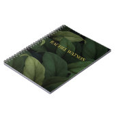 Carnet Feuilles tropicaux vert foncé (Côté gauche)