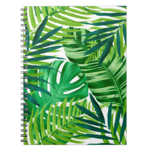 Carnet Feuilles tropicaux verts