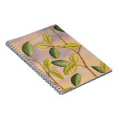 Carnet Feuilles verts et jaunes sur Arrière - plan couche (Côté Droit)