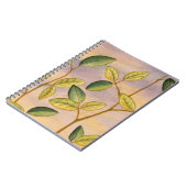 Carnet Feuilles verts et jaunes sur Arrière - plan couche (Côté gauche)