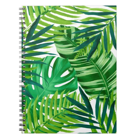 Carnet Feuilles verts tropicaux (Devant)