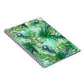 Carnet Feuilles verts tropicaux, Aquarelle transparente. (Côté Droit)