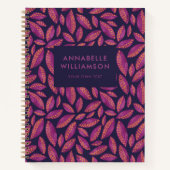 Carnet Feuilles violettes d'automne (Devant)