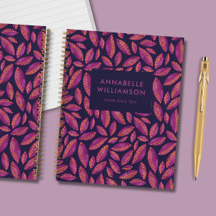 Carnet Feuilles violettes d'automne