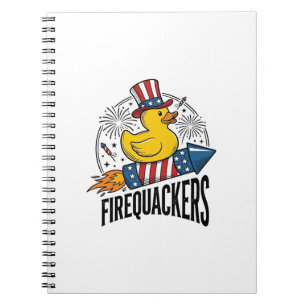 Carnet Feux d'artifice Canard Patriotique Conception de C