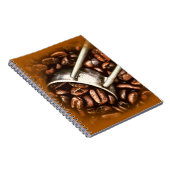 Carnet Fèves de café élégantes tendance Cool moderne desi (Côté Droit)