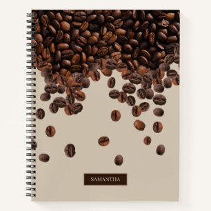 Carnet Fèves de café Nom personnalisé