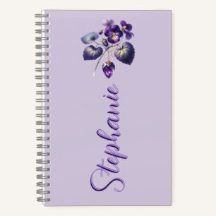 Carnet Février Grâce - Signet de fleur et pierre précieus