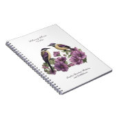 Carnet Février Mois de naissance Fleur personnalisée Anni (Côté Droit)