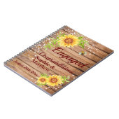 Carnet Fiançailles rustique Félicitations Sunflower Invit (Côté gauche)