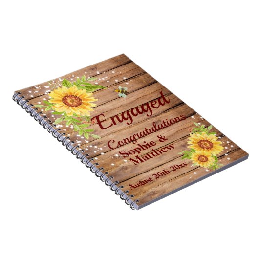 Carnet Fiançailles Rustiques Félicitations Invité Tournes (Côté Droit)