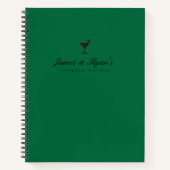 Carnet Fiançailles vert moderne cadeau Blank Cocktail Rec (Devant)