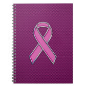 Carnet Fibre fuchsia de carbone de conscience rose de (Devant)