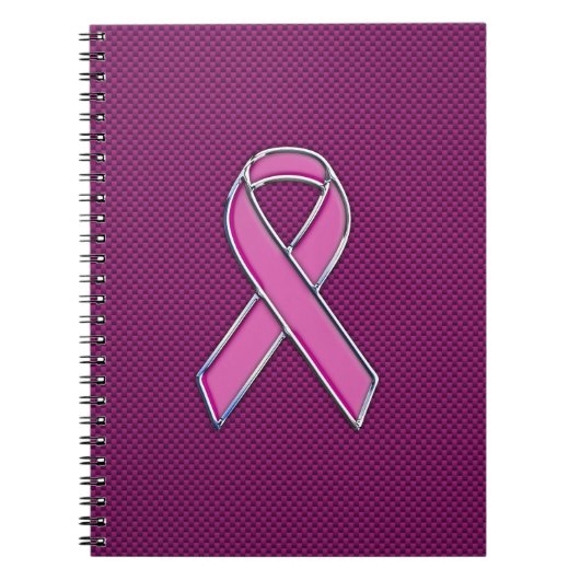 Carnet Fibre fuchsia de carbone de conscience rose de (Devant)