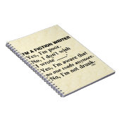 Carnet Fiction de réponse de l'écrivain de fiction drôle (Côté Droit)