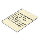 Carnet Fiction de réponse de l'écrivain de fiction drôle (Côté gauche)