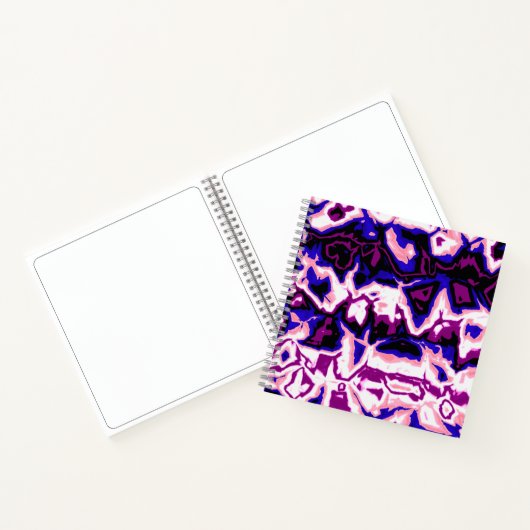 Carnet Fidèle au style Boho Rétro Marbré Rayures Fierté G (Intérieur)