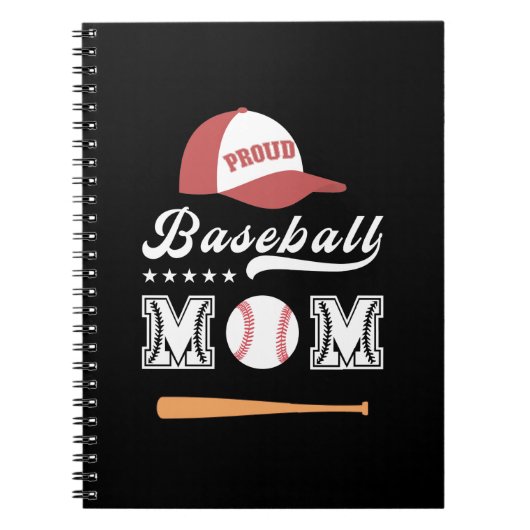 Carnet Fier maman de baseball (Devant)