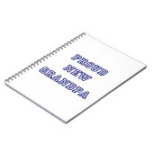 Carnet Fier Nouveau Grand-Père Université Cadeaux textuel (Côté gauche)