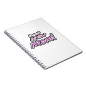 Carnet Fier Nouveau maman Cadeaux de texte noir et pourpr (Côté Droit)