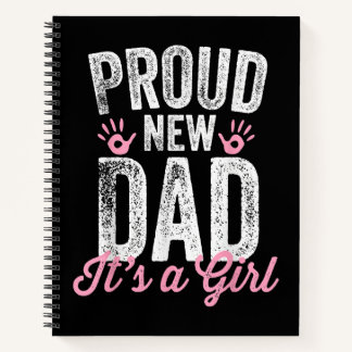 Carnet Fier Nouveau Papa C'est Une Fille Cadeaux Futur Pa