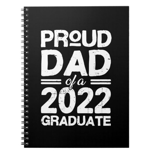 Carnet Fier Papa D'Un Diplômé De 2022 (Devant)