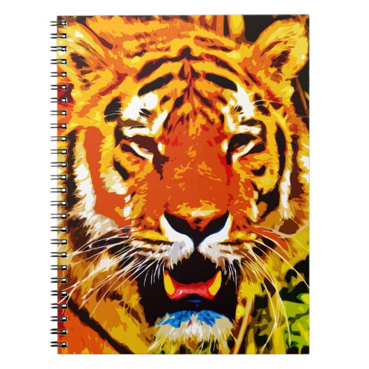 Carnet Fierce Bright Orange Tiger Sibérien (Devant)