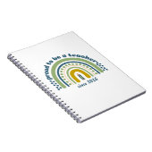 Carnet Fière d'être une enseignante rétro bleu vert (Côté Droit)