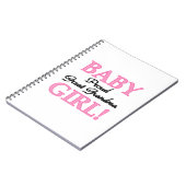 Carnet Fière grand grand grand-mère bébé cadeaux de fille (Côté gauche)