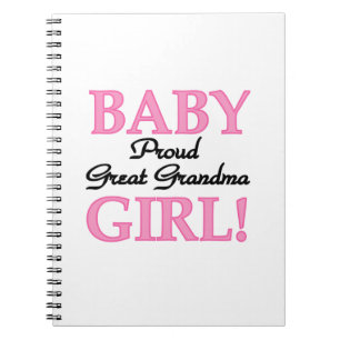 Carnet Fière grand grand grand-mère bébé cadeaux de fille