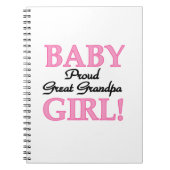 Carnet Fière Grand Papi Bébé Cadeaux Fille (Devant)