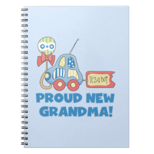 Carnet Fière nouvelle grand-mère C'est un garçon cadeaux