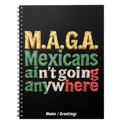 Carnet Fiers Mexicains N'iront Nulle Part Fierté (Devant)