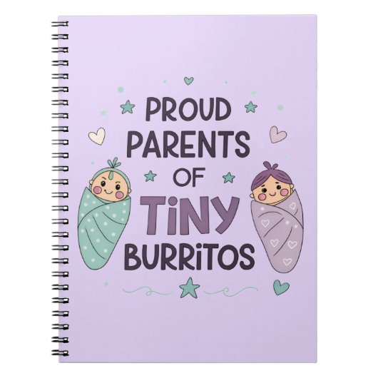 Carnet Fiers parents de petits burritos Art (Devant)