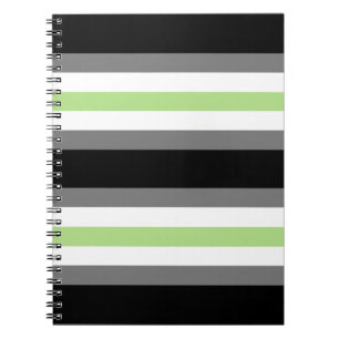 Carnet Fierté agender, Fierté LGBTQ, Noir Gris et Vert