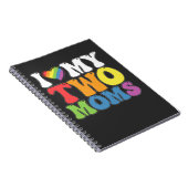 Carnet Fierté LGBT J'Aime Mes Deux Moms Soutien Lesbien G (Côté Droit)