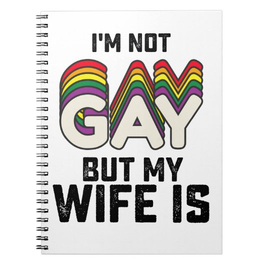 Carnet Fierté LGBT Je ne suis pas gay mais ma femme est (Devant)