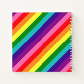 Carnet Fierté LGBTQ Cœurs Blancs Bandes Diagonales (Dos)