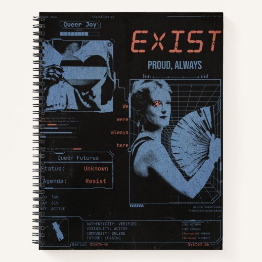 Carnet Fierté LGBTQ+ Moderne Brutaliste (Devant)