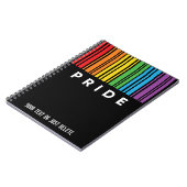 Carnet Fierté personnalisable Code barre arc-en-ciel LGBT (Côté gauche)