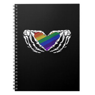 Carnet Fierté - Squelette Mains Tenant Coeur Classique