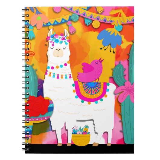 Carnet Fiesta Llama Cinco De Mayo Fun Aquarelle (Devant)