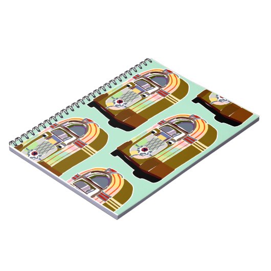 Carnet Fifties Jukeboxes Retro Minty Joy Motif d'art (Côté gauche)