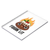 Carnet Figgin Lit Pun drôle de pudding de figue (Côté gauche)