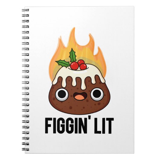 Carnet Figgin Lit Pun drôle de pudding de figue (Devant)