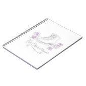 Carnet Figure mauve cadeau fait sur commande de patin (Côté gauche)