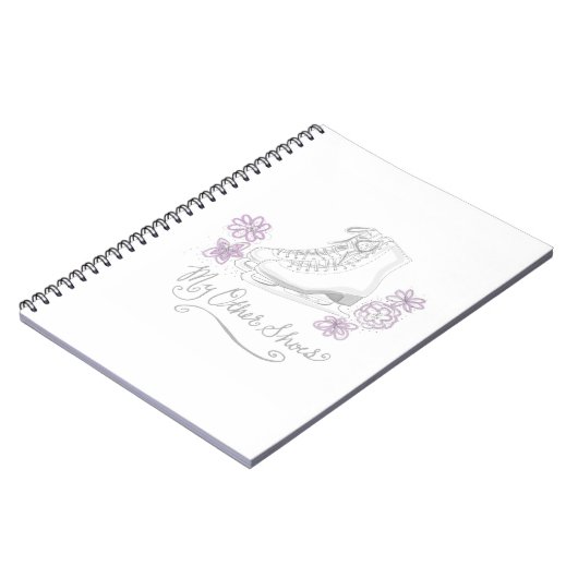 Carnet Figure mauve cadeau fait sur commande de patin (Côté gauche)