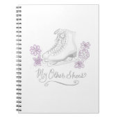 Carnet Figure mauve cadeau fait sur commande de patin (Devant)