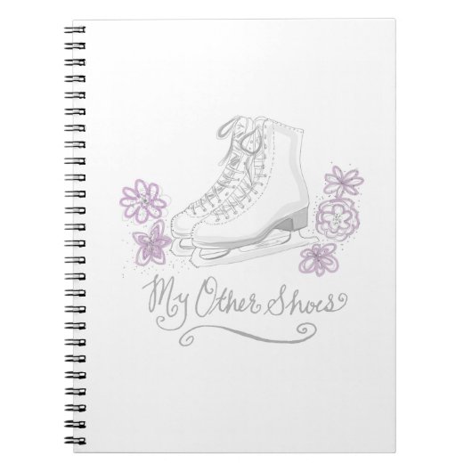 Carnet Figure mauve cadeau fait sur commande de patin (Devant)