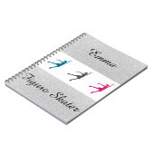 Carnet Figure Patinage étincelle en argent (Côté gauche)